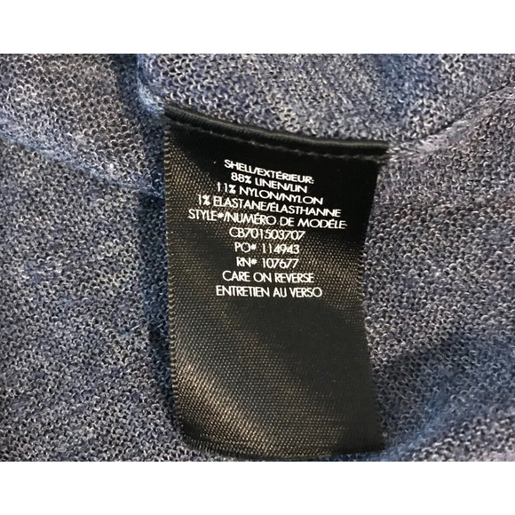 Alice+Olivia Base Jamica Linen Blue Denim Linen Blend Tank - Size Medium - Picture 6 of 8